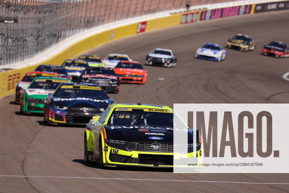 LAS VEGAS, CA - OCTOBER 04: Ryan Blaney ( 12 Team Penske Menards Duracell Ford) during the South Point 400 NASCAR, Motorsport, USA Cup Series Chase playoff race on October 4, 2026 at Las Vegas Motor Speedway in Las Vegas, NV. (Photo by Marc Sanchez LVMS Icon Sportswire) AUTO: OCT 04 NASCAR Cup Series Playoffs South Point 400 Icon14426100424216