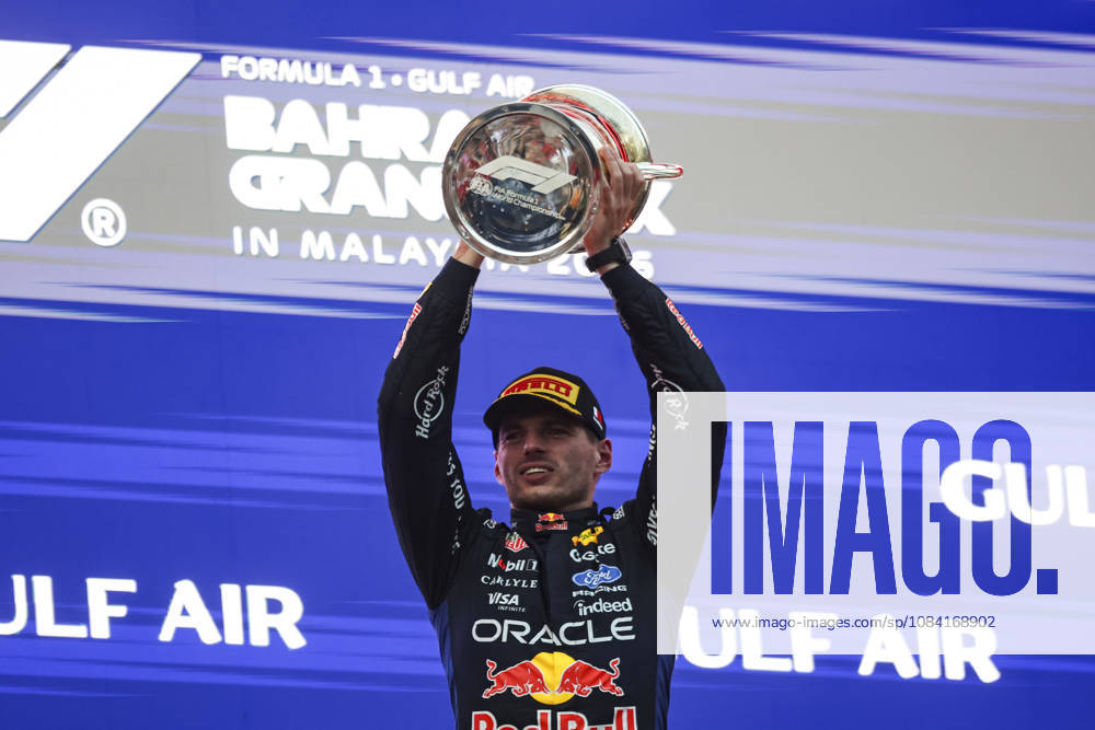 F1 - BAHRAIN GRAND PRIX IN MALAYSIA 2026 VERSTAPPEN Max (nld), Red Bull Racing Ford RB22, portrait podium trophy during the 2026 Formula 1 Bahrain Grand Prix in Malaysia, 16th round of the 2026 Formula One World Championship, WM, Weltmeisterschaft from October 2 to 4, 2026 on the Sepang International Circuit, in Sepang, Malaysia - SepangMalaysia