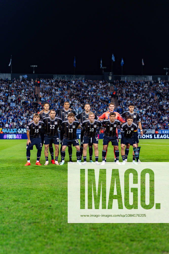 Nations League, Group A, Matchday 4, Greece vs. Germany at Toumba Stadium in Thessaloniki Team Photo Derry Scherhant (Germany) Malick Thiaw (Germany) Waldemar Anton (Germany) Jonas Urbig (Germany) Aleksandar Pavlovic (Germany) Lennart Karl (Germany) David Raum (Germany) Philipp Treu (Germany) Jonathan Burkardt (Germany) Tom Bischof (Germany) Florian Wirtz (Germany)