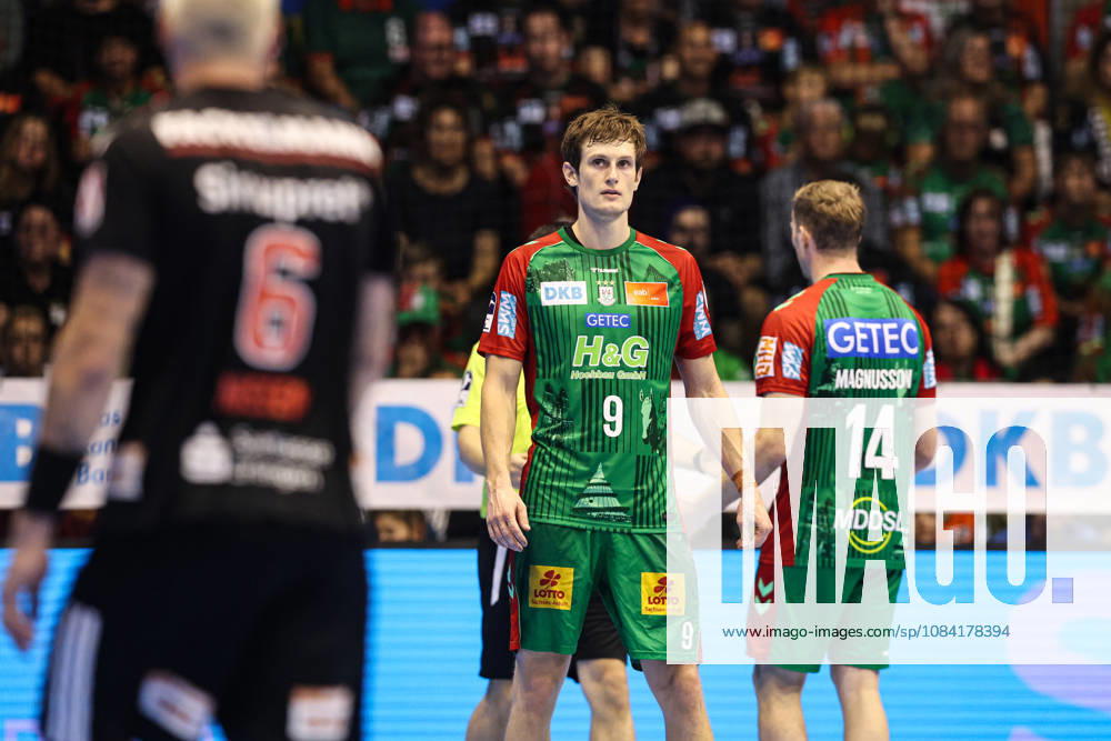 Oskar Vind Rasmussen, SC Magdeburg, 9th Handball Bundesliga Season 2026–2027: SC Magdeburg vs. HC Erlangen at the GETEC Arena in Magdeburg; Action, Handball, Germany