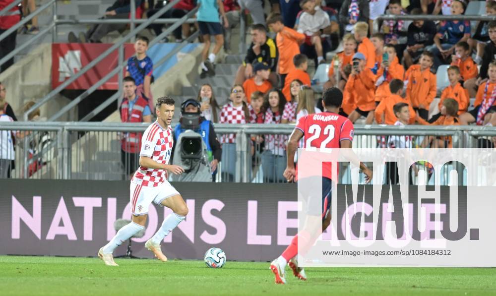 UEFA Nations League League A, Group C, Round 3, 2026–27, soccer match between Croatia and England, Dean Sculac Rujevica Stadium, Rijeka, Croatia, October 3, 2026: Ivan Perisic of Croatia (No. 14) in action during the UEFA Nations League League A, Group C, Round 3, 2026–27, soccer match between Croatia and England at Dean Sculac Rujevica Stadium, Rijeka, Croatia