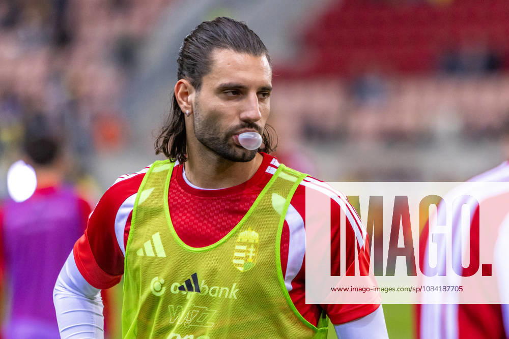 Dominik Szoboszlai of Hungary and Liverpool during UEFA Nations League League phase game between Ukraine vs Hungary (Dominika Kortvelyesiova Ball Raw Images) Trnava Antona Malatinskeho Stadium Slovakia