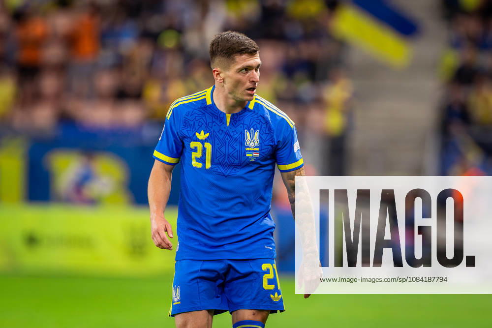 UKRAINE - HUNGARY Vladyslav Veleten of Ukraine and Polissya Zhytomyr during UEFA Nations League - League B - Group B2 - Matchday 4 - football match between Ukraine and Hungary. Anton Malatinsky Stadium, City Arena, Trnava, Slovakia, October 05, 2026. Photo by Branislav Racko