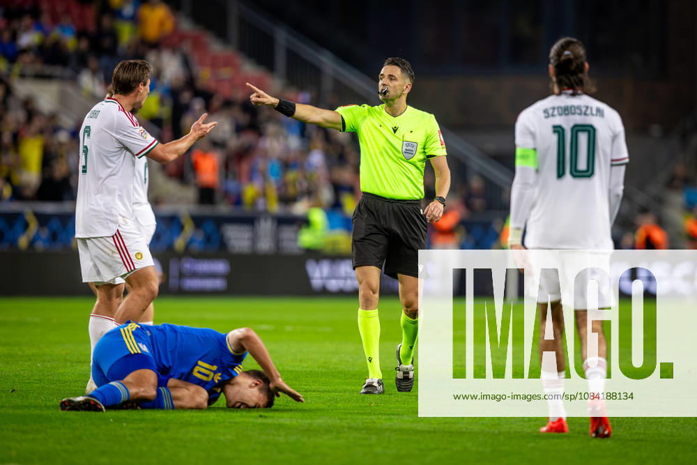 UKRAINE - HUNGARY Referee Igor Pajac during UEFA Nations League - League B - Group B2 - Matchday 4 - football match between Ukraine and Hungary. Anton Malatinsky Stadium, City Arena, Trnava, Slovakia, October 05, 2026. Photo by Branislav Racko