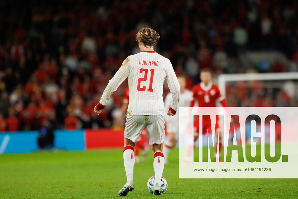 4th October 2026; Cardiff City Stadium, Cardiff, Wales; UEFA Nations League Football, Wales versus Denmark; Morten Hjulmand of Denmark has possession of ball AmandaxMcMaster