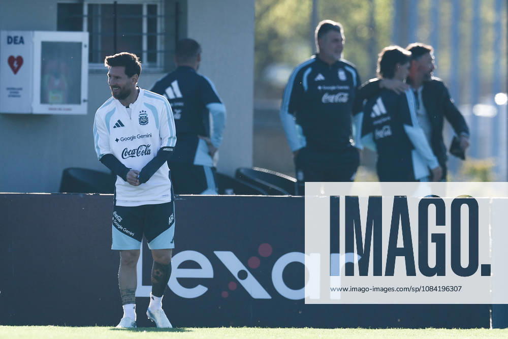 Argentina’s forward Lionel Messi takes part in a training session at the AFA (Argentine Football Association) training center in Ezeiza, Buenos Aires Province, on October 5, 2026, ahead of the upcoming friendly soccer matches against the Benin national team. Lionel Messi took part in the final training session of his professional career with the Argentine national team before his farewell match. Photo by Alejandro Pagni PHOTOxPHOTO