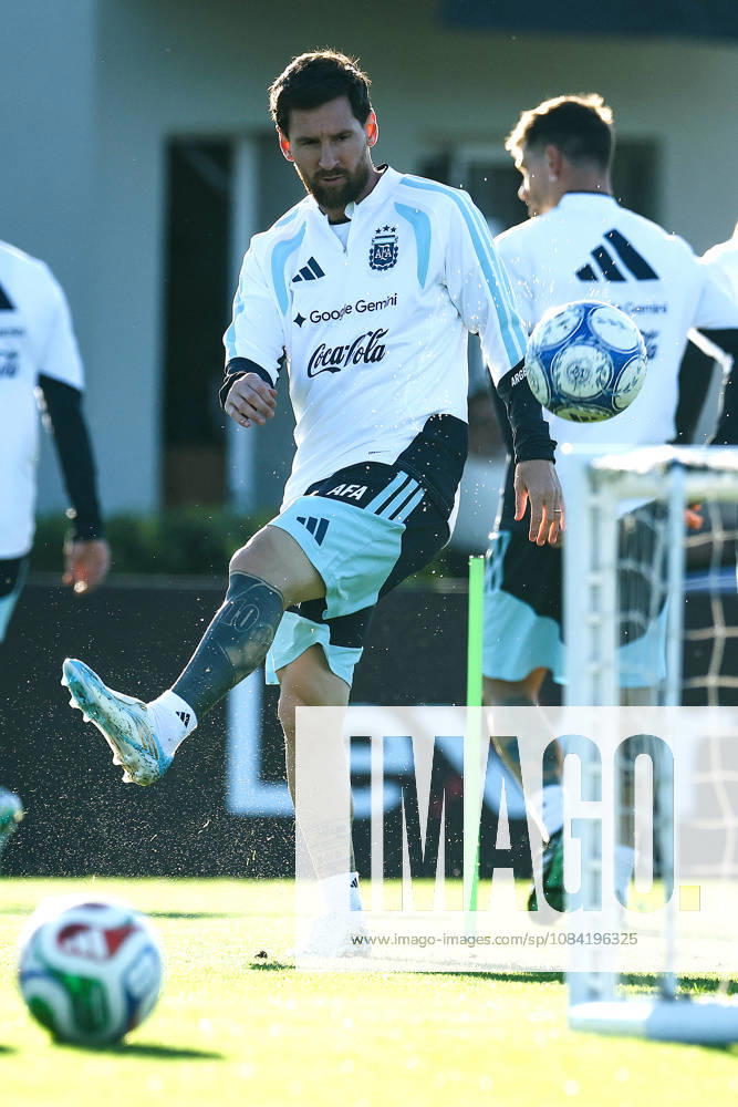 Argentina’s forward Lionel Messi takes part in a training session at the AFA (Argentine Football Association) training center in Ezeiza, Buenos Aires Province, on October 5, 2026, ahead of the upcoming friendly soccer matches against the Benin national team. Lionel Messi took part in the final training session of his professional career with the Argentine national team before his farewell match. Photo by Alejandro Pagni PHOTOxPHOTO EZEIZA ARGENTINA