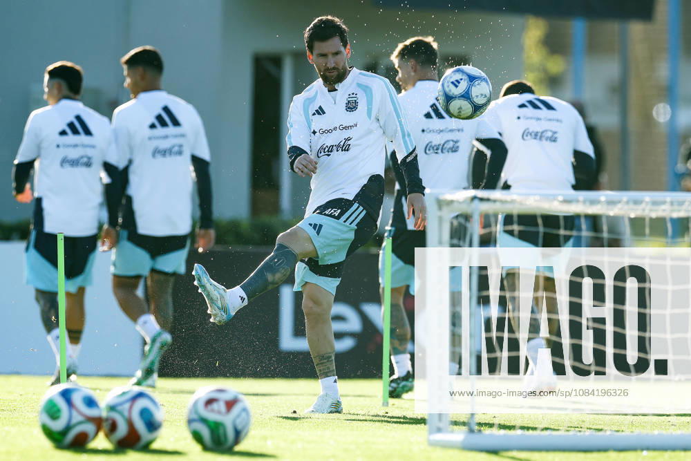 Argentina’s forward Lionel Messi takes part in a training session at the AFA (Argentine Football Association) training center in Ezeiza, Buenos Aires Province, on October 5, 2026, ahead of the upcoming friendly soccer matches against the Benin national team. Lionel Messi took part in the final training session of his professional career with the Argentine national team before his farewell match. Photo by Alejandro Pagni PHOTOxPHOTO EZEIZA ARGENTINA