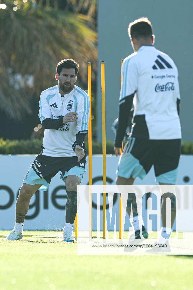 Argentina’s forward Lionel Messi takes part in a training session at the AFA (Argentine Football Association) training center in Ezeiza, Buenos Aires Province, on October 5, 2026, ahead of the upcoming friendly soccer matches against the Benin national team. Lionel Messi took part in the final training session of his professional career with the Argentine national team before his farewell match. Photo by Alejandro Pagni PHOTOxPHOTO