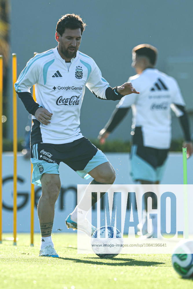 Argentina’s forward Lionel Messi takes part in a training session at the AFA (Argentine Football Association) training center in Ezeiza, Buenos Aires Province, on October 5, 2026, ahead of the upcoming friendly soccer matches against the Benin national team. Lionel Messi took part in the final training session of his professional career with the Argentine national team before his farewell match. Photo by Alejandro Pagni PHOTOxPHOTO