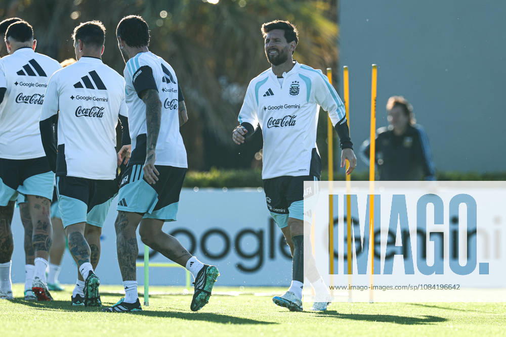 Argentina’s forward Lionel Messi takes part in a training session at the AFA (Argentine Football Association) training center in Ezeiza, Buenos Aires Province, on October 5, 2026, ahead of the upcoming friendly soccer matches against the Benin national team. Lionel Messi took part in the final training session of his professional career with the Argentine national team before his farewell match. Photo by Alejandro Pagni PHOTOxPHOTO