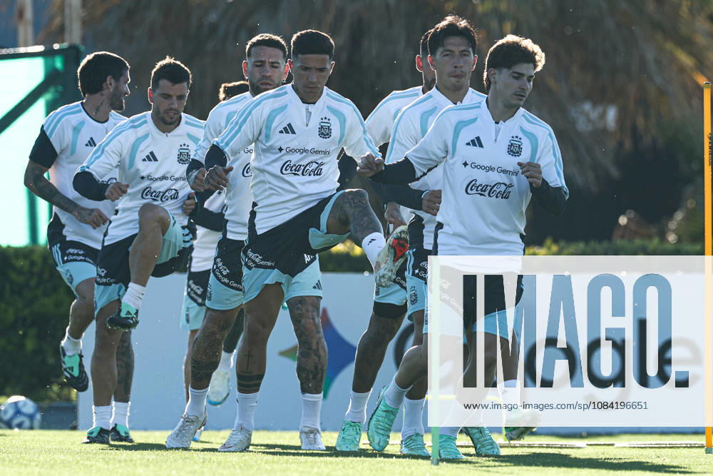 Argentina’s forward Lionel Messi and his teammates take part in a training session at the AFA (Argentine Football Association) training center in Ezeiza, Buenos Aires Province, on October 5, 2026, ahead of the upcoming friendly soccer matches against the Benin national team. Lionel Messi took part in the final training session of his professional career with the Argentine national team before his farewell match. Photo by Alejandro Pagni PHOTOxPHOTO