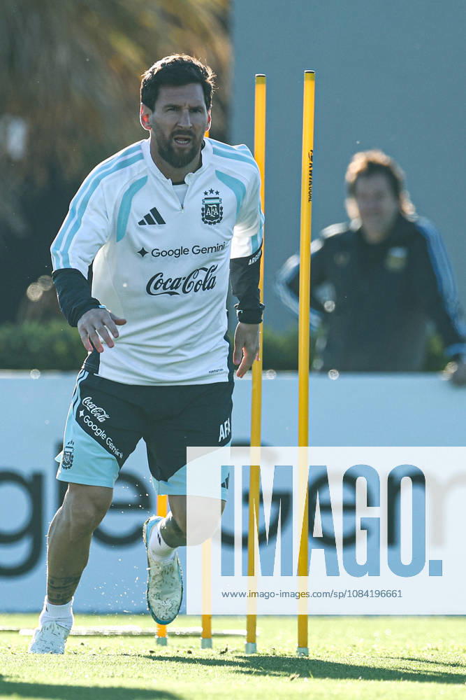 Argentina’s forward Lionel Messi takes part in a training session at the AFA (Argentine Football Association) training center in Ezeiza, Buenos Aires Province, on October 5, 2026, ahead of the upcoming friendly soccer matches against the Benin national team. Lionel Messi took part in the final training session of his professional career with the Argentine national team before his farewell match. Photo by Alejandro Pagni PHOTOxPHOTO