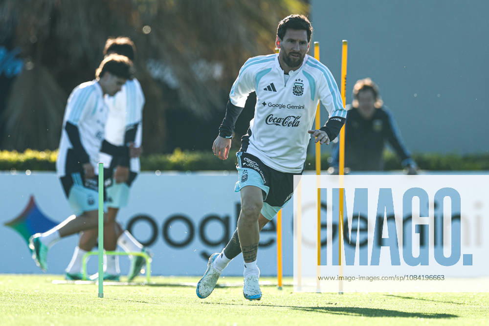 Argentina’s forward Lionel Messi takes part in a training session at the AFA (Argentine Football Association) training center in Ezeiza, Buenos Aires Province, on October 5, 2026, ahead of the upcoming friendly soccer matches against the Benin national team. Lionel Messi took part in the final training session of his professional career with the Argentine national team before his farewell match. Photo by Alejandro Pagni PHOTOxPHOTO