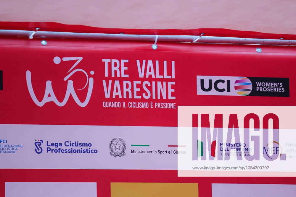 CYCLING - Road cycling, Rad, Radsport, Strasse - Tre Valli Varesine Photo by IPA ABACAPRESS.COM89357394 - Logo of the Tre Valli Varesine Women s Race at the starting line in Busto Arsizio during the Tre Valli Varesine road cycling race in Varese, Italy, October 6, 2026 Varese Italy