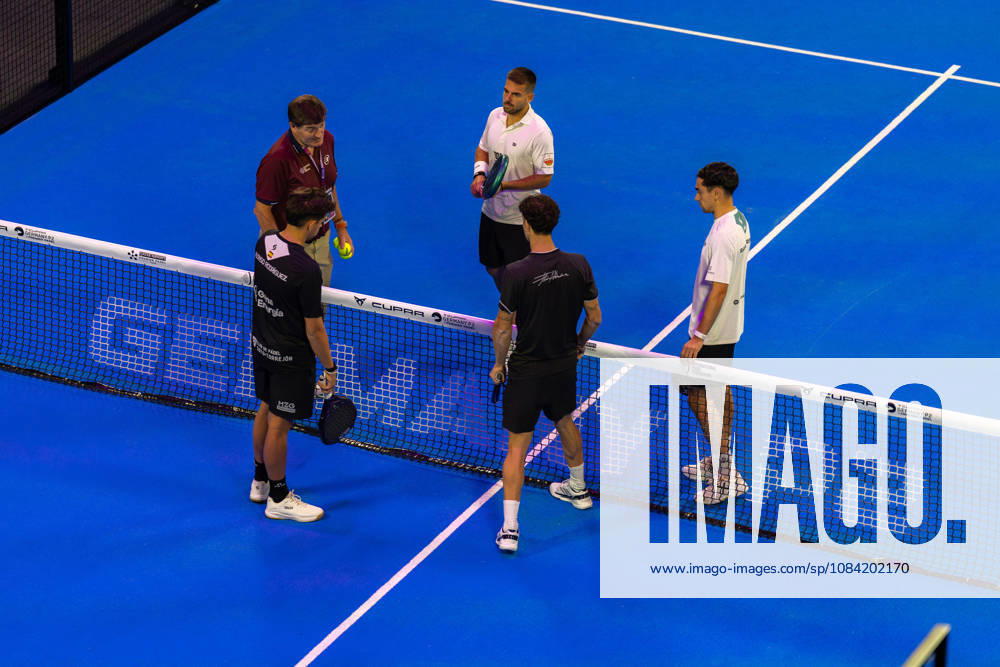 DÜSSELDORF, GERMANY - 6 OCTOBER 2026: Image shows a feature of net with GERMANY P2 with players during CUPRA Germany Premier Padel P2 2026 Day 3 at CASTELLO Düsseldorf on 6 10 2026 in Düsseldorf, Germany. Germany