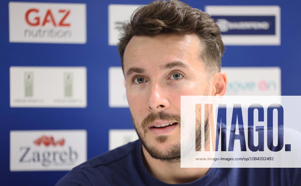 Press conference, PK, Pressekonferenz of HC Zagreb Manuel Strlek of HC Zagreb speaks on a press conference on October 06, 2026 in Zagreb, Croatia ahead of the EHF Champions League match between HC Zagreb and Aalborg Handbold. MarkoxPrpic PIXSELL