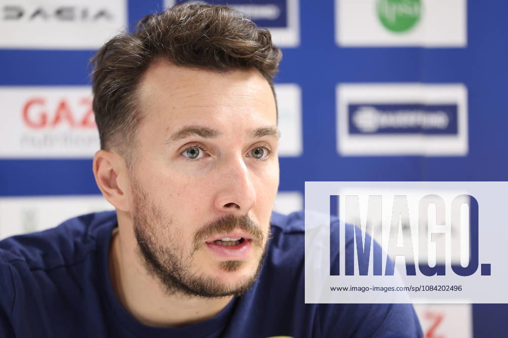 Press conference, PK, Pressekonferenz of HC Zagreb Manuel Strlek of HC Zagreb speaks on a press conference on October 06, 2026 in Zagreb, Croatia ahead of the EHF Champions League match between HC Zagreb and Aalborg Handbold. MarkoxPrpic PIXSELL