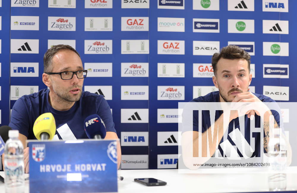 Press conference, PK, Pressekonferenz of HC Zagreb Head coach Hrvoje Horvat and Manuel Strlek of HC Zagreb speak on a press conference on October 06, 2026 in Zagreb, Croatia ahead of the EHF Champions League match between HC Zagreb and Aalborg Handbold. MarkoxPrpic PIXSELL