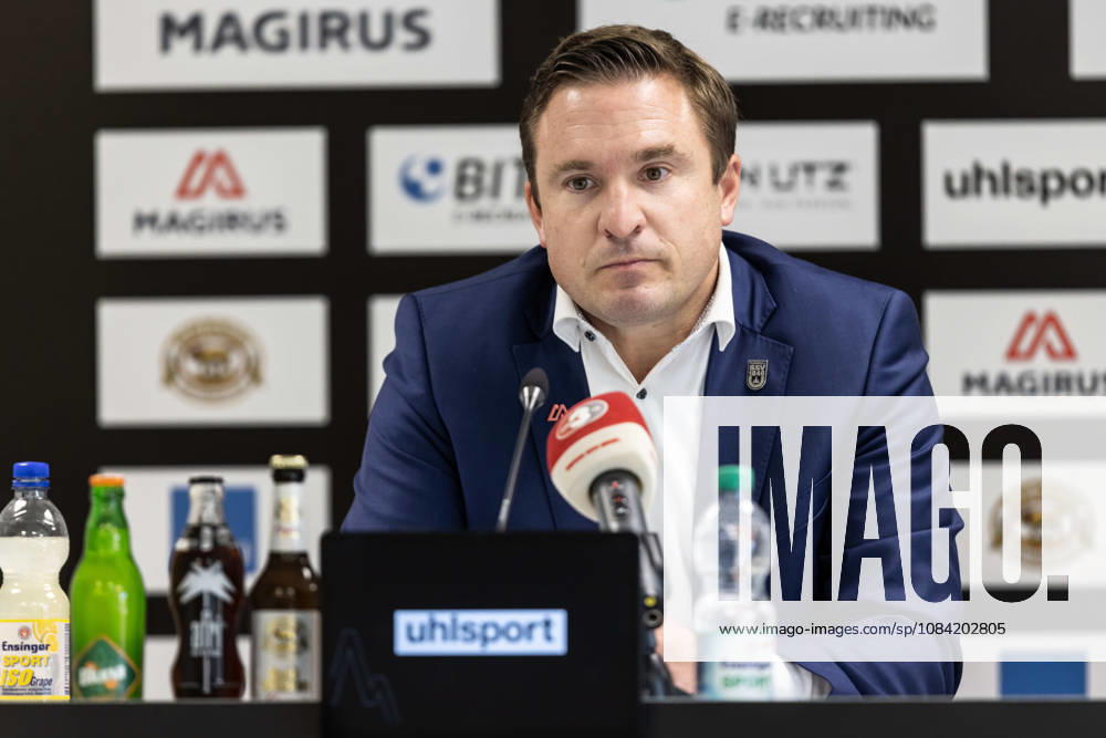 Press Conference: SSV Ulm 1846 Soccer – Introduction of Alois Schwartz, Soccer, Regionalliga Southwest, Donaustadion Ulm, October 6, 2026; cropped single image, portrait of Philipp Utz, SSV Ulm 1846 Soccer e.V., Chairman of the Supervisory Board; Press Conference: SSV Ulm 1846 Soccer, Introduction of Alois Schwartz, Soccer, Southwest Regional League, Donaustadion Ulm, October 26, 2006; Photo by Lucca Fundel, Ulm, Donaustadion, Baden-Württemberg, Germany