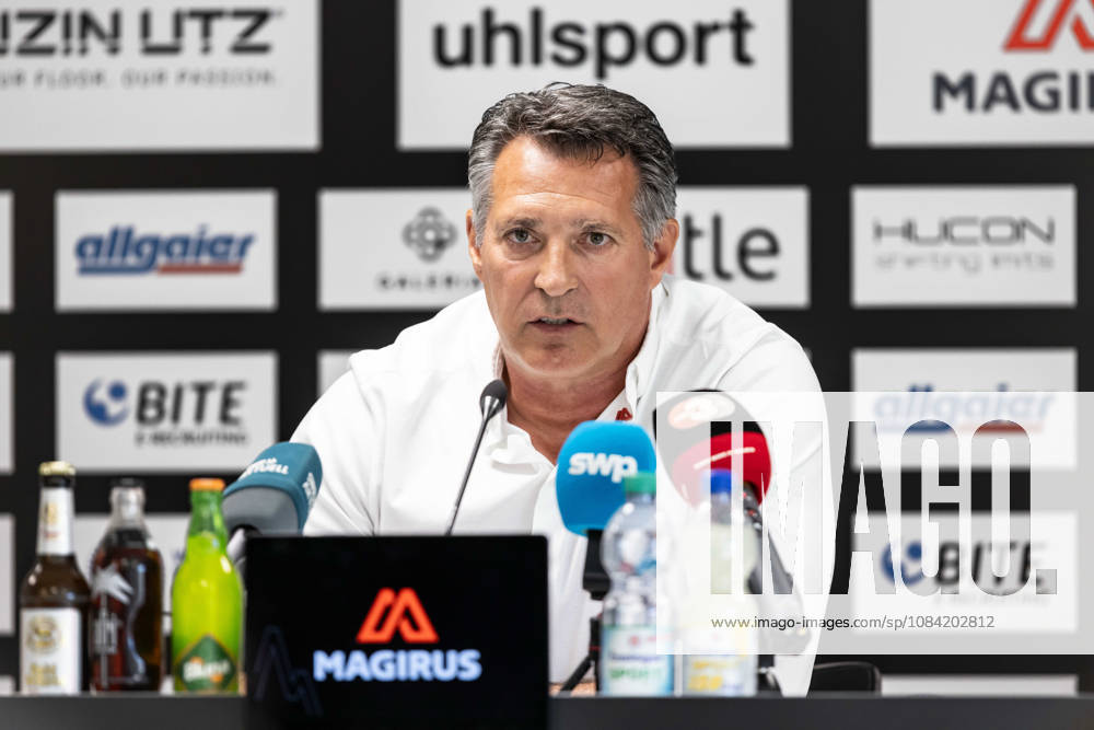 Press Conference: SSV Ulm 1846 Soccer – Introduction of Alois Schwartz, Soccer, Regionalliga Southwest, Donaustadion, Ulm, October 6, 2026; cropped single image, portrait of Alois Schwartz, SSV Ulm 1846 soccer, coach and sporting director; press conference, SSV Ulm 1846 soccer, introduction of Alois Schwartz, Soccer, Southwest Regional League, Donaustadion Ulm, October 26, 2006; Photo by Lucca Fundel, Ulm, Donaustadion, Baden-Württemberg, Germany