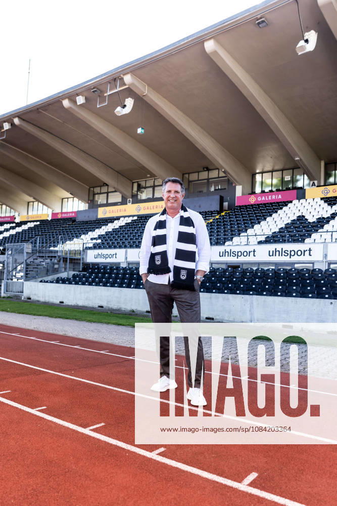 Press Conference: SSV Ulm 1846 Soccer – Introduction of Alois Schwartz, Soccer, Southwest Regional League, Donaustadion Ulm, October 6, 2026—Alois Schwartz, SSV Ulm 1846 soccer coach and sporting director, at the Donaustadion Ulm press conference for the SSV Ulm 1846 soccer team’s introduction of Alois Schwartz, Soccer, Regionalliga Southwest, Donaustadion Ulm, October 26, 2006; Photo by Lucca Fundel, Ulm, Donaustadion, Baden-Württemberg, Germany