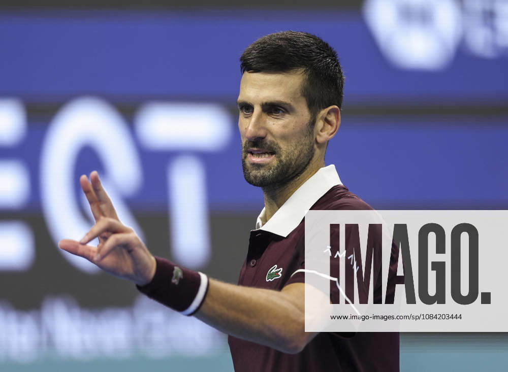 (261006) -- BEIJING, Oct. 6, 2026 -- Novak Djokovic of Serbia reacts during the men s singles final match against Alex de Minaur of Australia at 2026 China Open tennis tournament in Beijing, China, Oct. 6, 2026. ) (SP)CHINA-BEIJING-TENNIS-CHINA OPEN-MEN S SINGLES-FINAL(CN) BaixXuefei