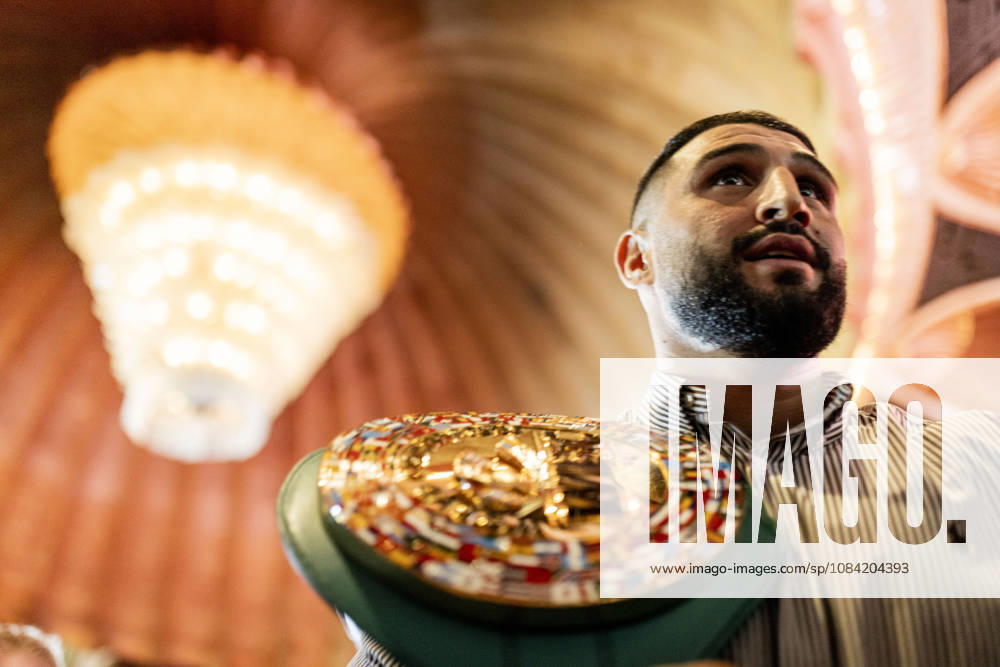 Düsseldorf, Germany, Oct. 6, 2026: Agit Kabayel Holds Press Conference with World Championship Belt—Agit Kabayel (GER) vs. Nelson Hysa (ALB)