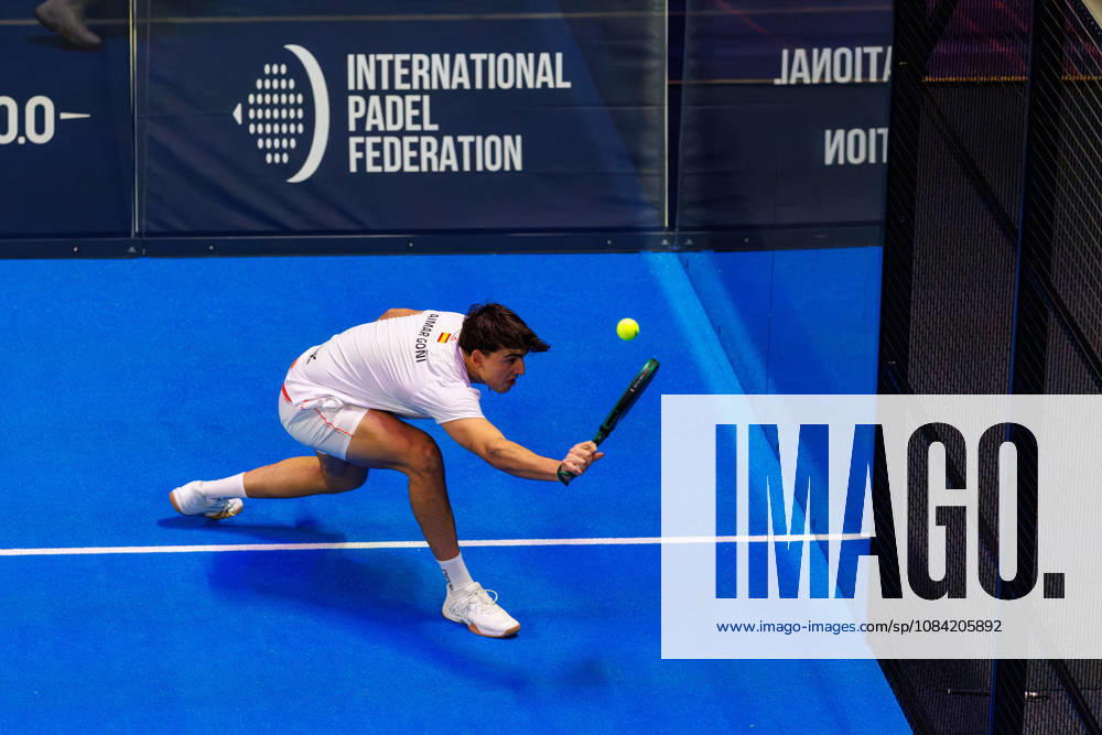 DÜSSELDORF, GERMANY - 6 OCTOBER 2026: Image shows Aimar Goni Lacabe (ESP) during CUPRA Germany Premier Padel P2 2026 Day 3 at CASTELLO Düsseldorf on 6 10 2026 in Düsseldorf, Germany. Germany