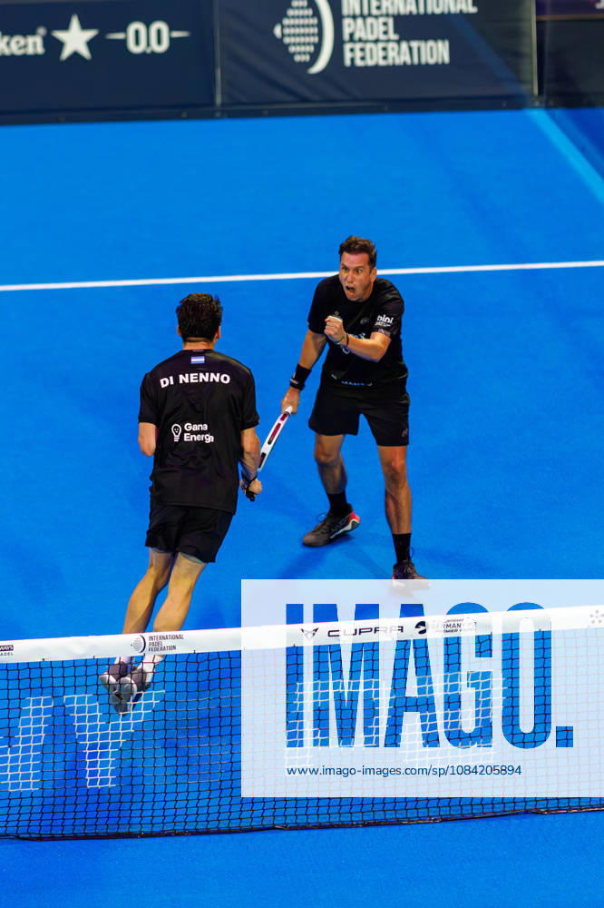 DÜSSELDORF, GERMANY - 6 OCTOBER 2026: Image shows the celebration of Francisco Navarro (ESP) and Martin Di Nenno (ARG) during CUPRA Germany Premier Padel P2 2026 Day 3 at CASTELLO Düsseldorf on 6 10 2026 in Düsseldorf, Germany. Germany
