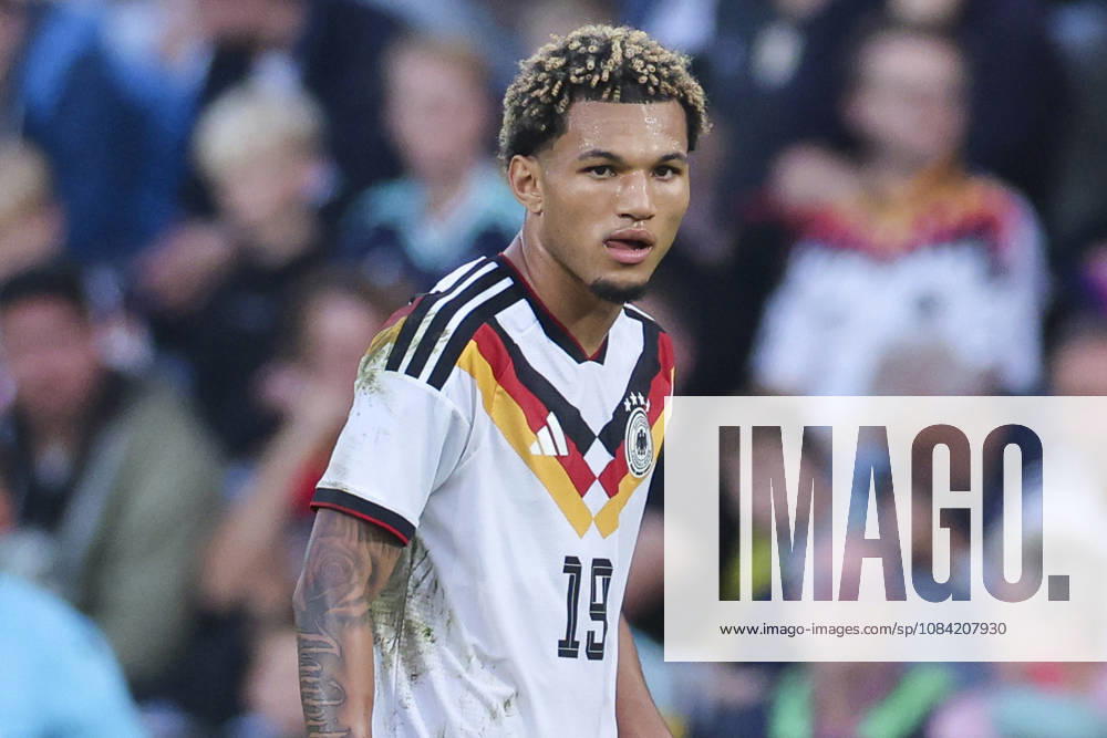 Paris Brunner of Germany looks dejected during the UEFA Under-21 EURO qualifier between Germany U21 and Georgia U21 at Almstadion on October 6, 2026, in Bielefeld, Germany. Photo by Marco Steinbrenner, DeFodi Images