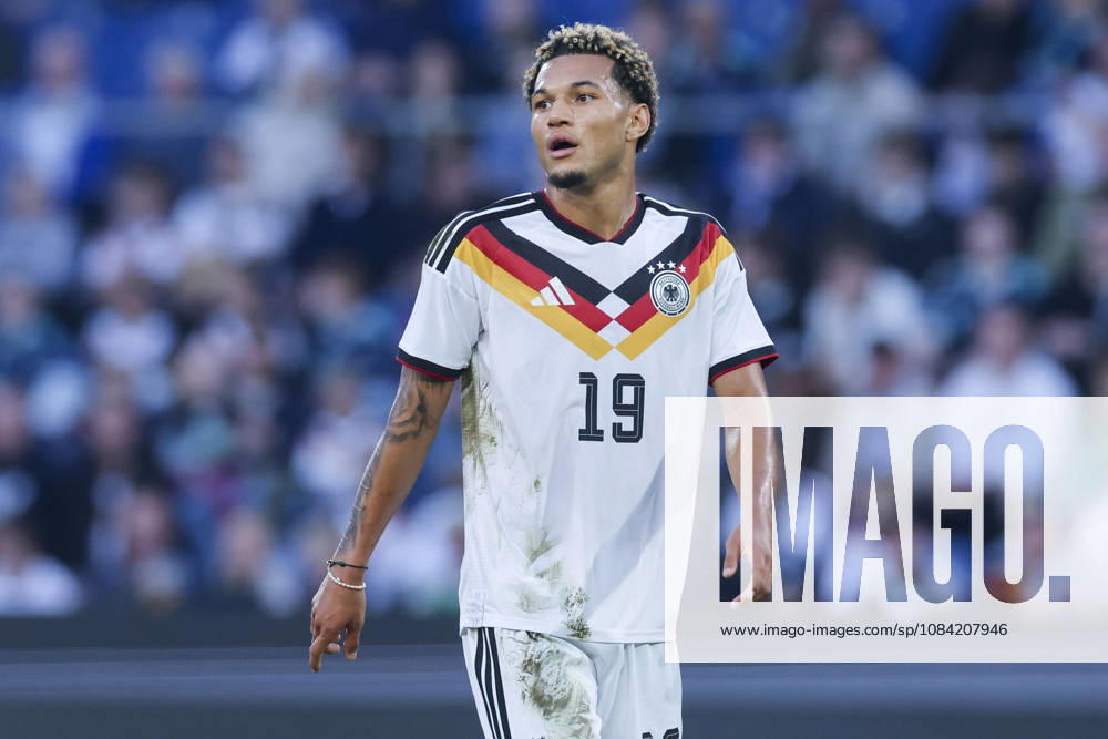 Paris Brunner of Germany looks dejected during the UEFA Under-21 EURO qualifier between Germany U21 and Georgia U21 at Almstadion on October 6, 2026, in Bielefeld, Germany. Photo by Marco Steinbrenner, DeFodi Images
