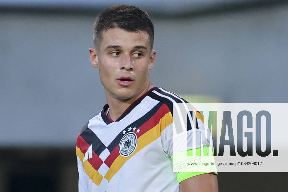 Nicolo Tresoldi of Germany watches the UEFA Under-21 EURO qualifier between Germany U21 and Georgia U21 at Almstadion on October 6, 2026, in Bielefeld, Germany. Photo by Marco Steinbrenner, DeFodi Images