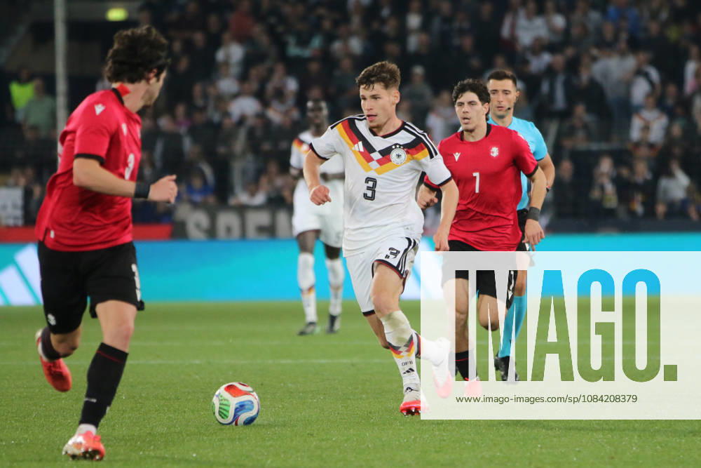 Men s Soccer 2026–2027 UEFA U-21 European Championship Qualifiers Matchday 12 Germany vs. Georgia SchücoArena, Bielefeld Lukas Ullrich (Germany, No. 3, in white) drives the ball forward Bielefeld, North Rhine-Westphalia, Germany