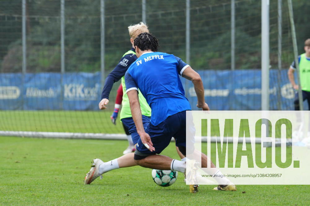 German Soccer, Training Session, 3rd Division, 2026–2027 Season, NVB Campus, SV Meppen, Tuesday, October 6, 2026, morning practice: Niclas Nadj (SV Meppen, No. 40) dribbling past Luca Prasse (SV Meppen, No. 31)