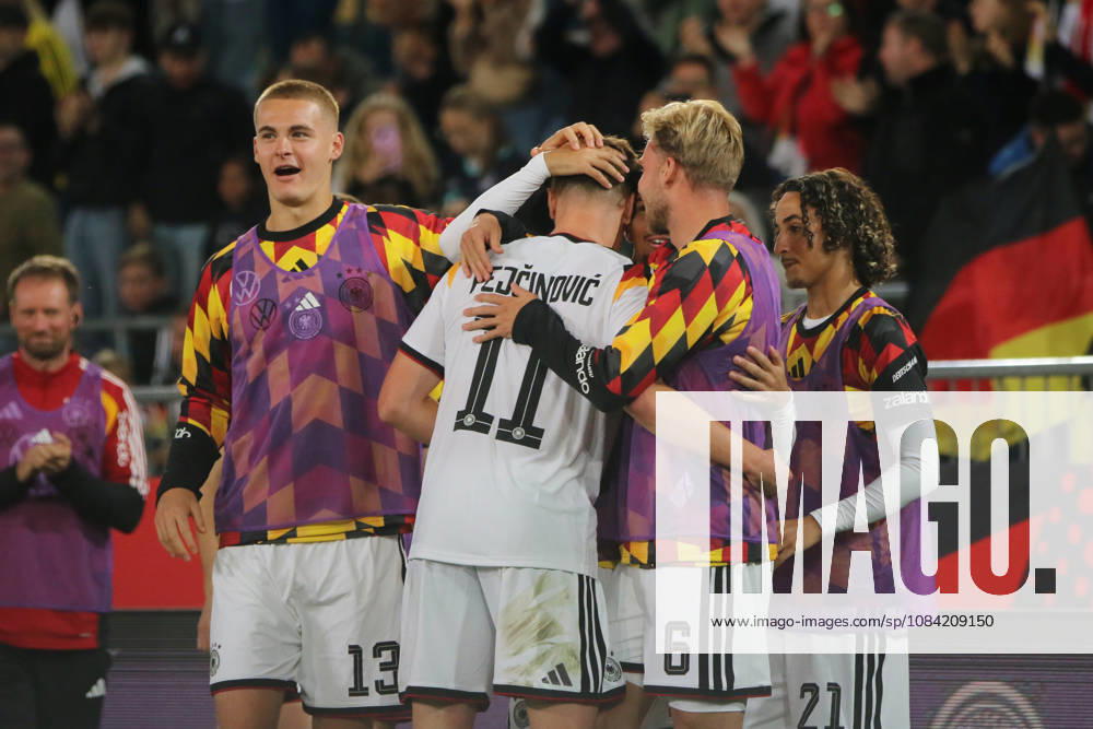 Men s Soccer 2026–2027 UEFA U-21 European Championship Qualifiers Matchday 12 Germany vs. Georgia SchücoArena, Bielefeld Celebration after Dzenan Pejcinovic s 2–0 goal for Germany, 11, Bielefeld, North Rhine-Westphalia, Germany