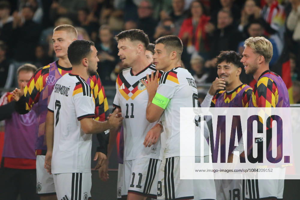 Men s Soccer 2026–2027 UEFA U-21 European Championship Qualifiers Matchday 12 Germany vs. Georgia SchücoArena, Bielefeld Celebration after Dzenan Pejcinovic s 2–0 goal for Germany, 11, Bielefeld, North Rhine-Westphalia, Germany