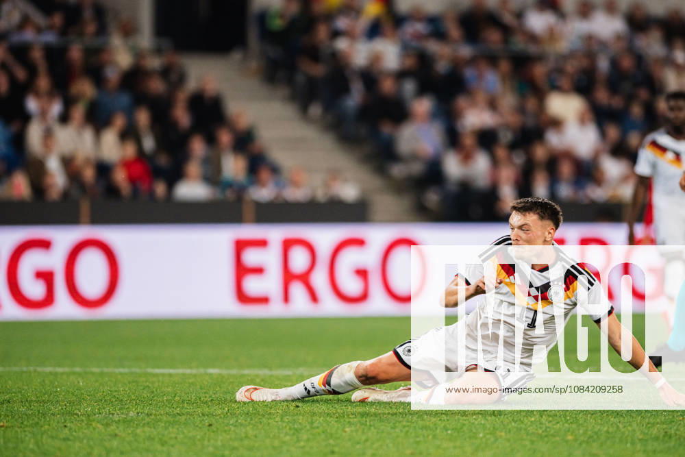 U-21 European Championship Qualifier: Germany vs. Georgia, October 6, 2026 – Goal, Celebration of the 2-0 Goal by Dženan Pejcinovic Germany, 11 Soccer, U-21 European Championship Qualifiers, Matchday 10: Germany vs. Georgia on October 6, 2026, Bielefeld DFB REGULATIONS PROHIBIT ANY USE OF PHOTOGRAPHS AS IMAGE SEQUENCES AND OR QUASI-VIDEO