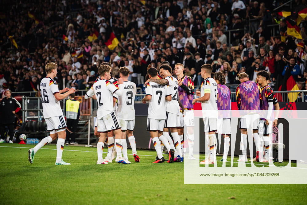 U-21 European Championship Qualifier: Germany vs. Georgia, October 6, 2026 – Goal, Celebration after Dženan Pejc’s 2-0 goalinovic Germany, 11 Soccer, U-21 European Championship Qualifiers, Matchday 10: Germany vs. Georgia on October 6, 2026, Bielefeld DFB REGULATIONS PROHIBIT ANY USE OF PHOTOGRAPHS AS IMAGE SEQUENCES AND OR QUASI-VIDEO