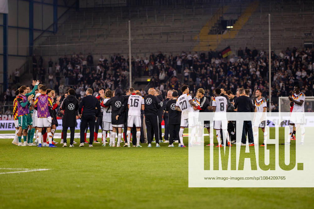The players and coaching staff of Germany U21 after the final whistle GER, Germany GER vs. Georgia GEO, soccer, UEFA U21 European Championship Qualifiers, Group F, Matchday 13, 2026–2027 season, October 6, 2026 GER, Germany GER vs. Georgia GEO, soccer, UEFA U21 European Championship Qualifiers, Group F, Matchday 13, 2026–2027 season, October 6, 2026, Bielefeld