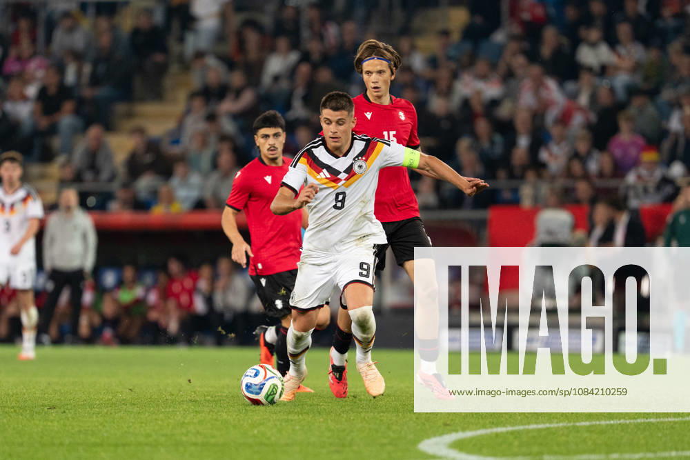 GER, Germany U21 vs. Georgia U21 Nicolo Tresoldi Germany U21, 9 Individual play Full body Ball at his feet Bielefeld SchücoArena Bielefeld Germany