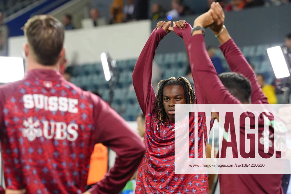 Winsley Boteli Mokango (19 SUI) before the UEFA Nations League match between Switzerland and North Macedonia at thermoplan arena on October 06, 2026 in Luzern, Switzerland.