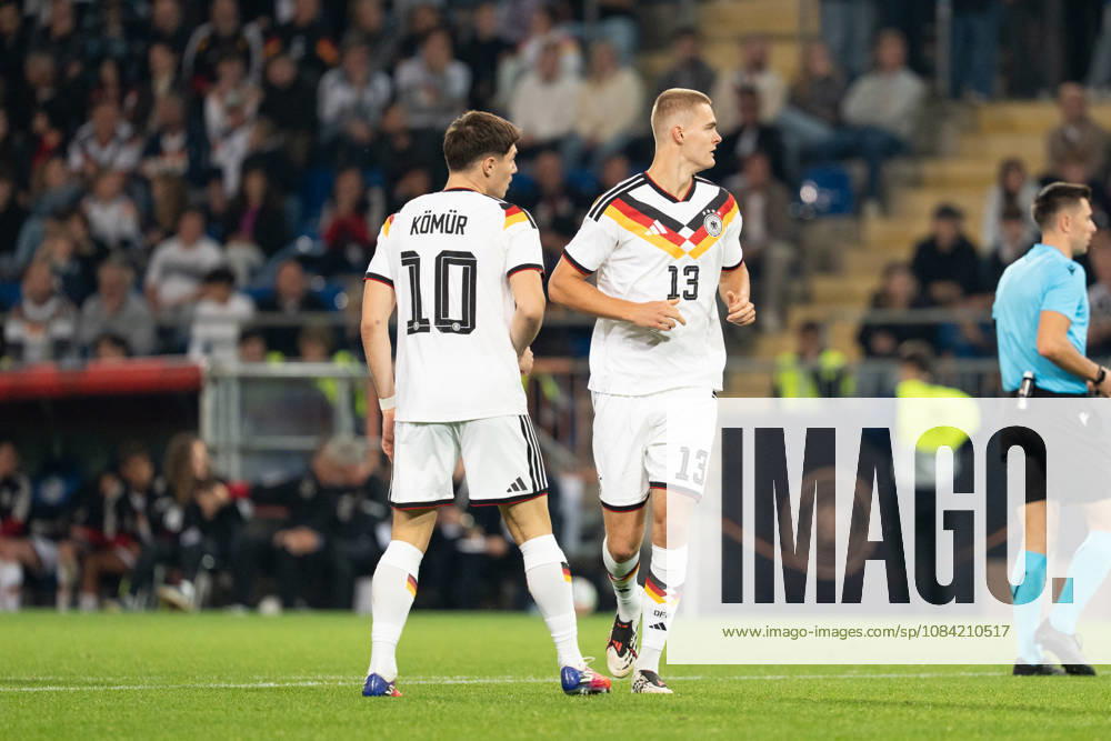 GER, Germany U21 vs. Georgia U21; Mert Kömür (Germany U21), 10 Tom Rothe (Germany U21), 13 Bielefeld SchücoArena, Bielefeld, Germany