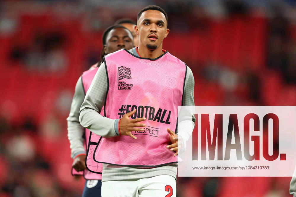 London, England, 6th October 2026. Trent Alexander-Arnold of England warms up before the England vs Czech Republic UEFA Nations League match at Wembley Stadium, London. Picture credit should read: Paul Terry Sportimage . SPI_010_PT_England__Czechia SPI-5055-0010