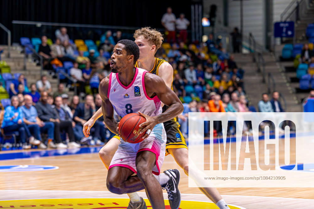 William Christmas (Skyliners Frankfurt, 8) with ball during the BKT EuroCup 2026 27, match between Frankfurt Skyliners vs. BC Siauliai at Suewag Energie Arena on October 6, 2026 in Frankfurt am Main, Germany. Hessen Germany