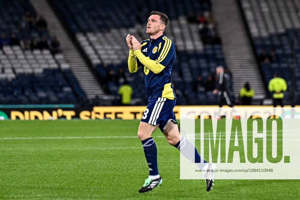 Scotland v Slovenia UEFA Nations League Andrew Robertson of Scotland warms up during the UEFA Nations League match at Barclays Hampden, Glasgow 06 10 2026 UK Newspapers OUT