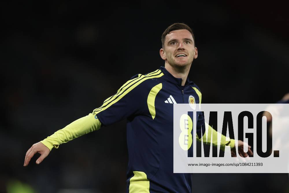 6th October 2026; Hampden Park, Glasgow, Scotland; UEFA Nations League Football, Scotland versus Slovenia; Andy Robertson of Scotland during the warm up before the match DavidxYoung