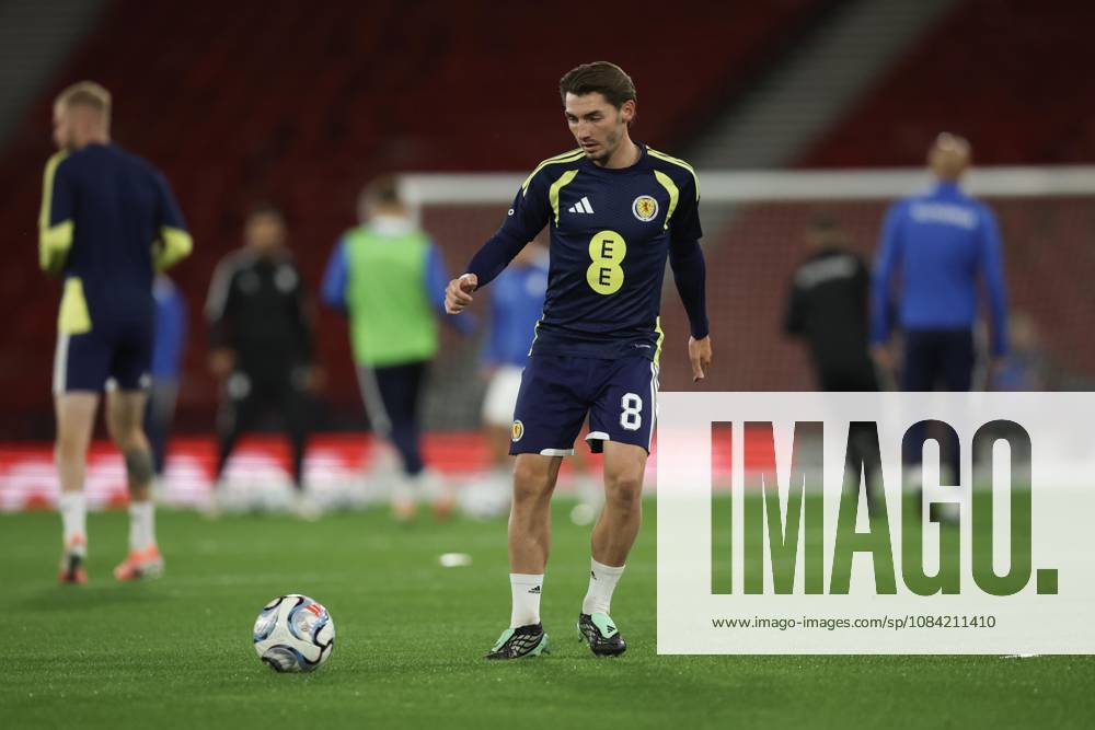 6th October 2026; Hampden Park, Glasgow, Scotland; UEFA Nations League Football, Scotland versus Slovenia; Billy Gilmour of Scotland during the warm up before the match DavidxYoung