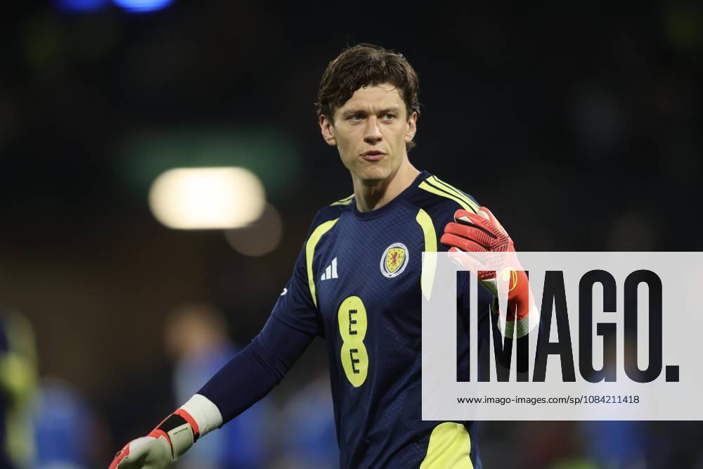6th October 2026; Hampden Park, Glasgow, Scotland; UEFA Nations League Football, Scotland versus Slovenia; Scotland goalkeeper Jon McCracken during the warm up before the match DavidxYoung