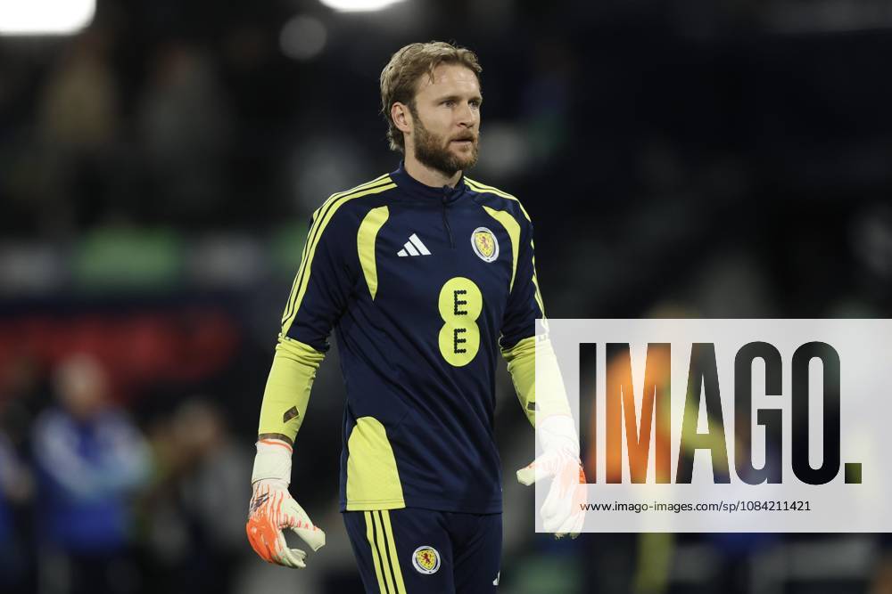 6th October 2026; Hampden Park, Glasgow, Scotland; UEFA Nations League Football, Scotland versus Slovenia; Scotland goalkeeper Scott Bain during the warm up before the match DavidxYoung